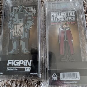 Fullmetal Alchemist Figpin Edward And Alphonse NWT